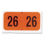 Smead Yearly End Tab File Folder Labels, 0.75" x 1.5", Orange, 500/Roll (68326)