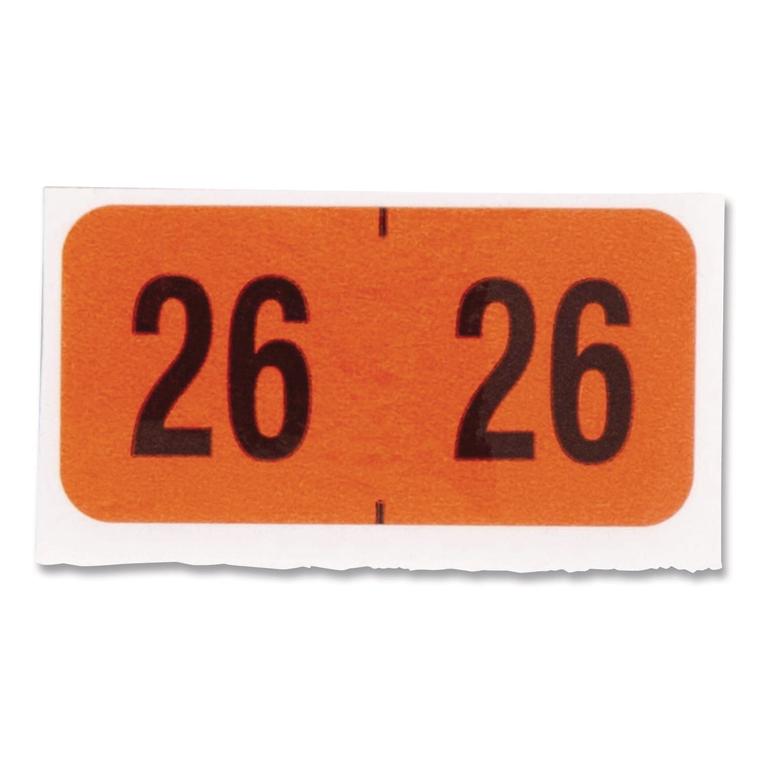 Smead Yearly End Tab File Folder Labels, 0.75" x 1.5", Orange, 500/Roll (68326)