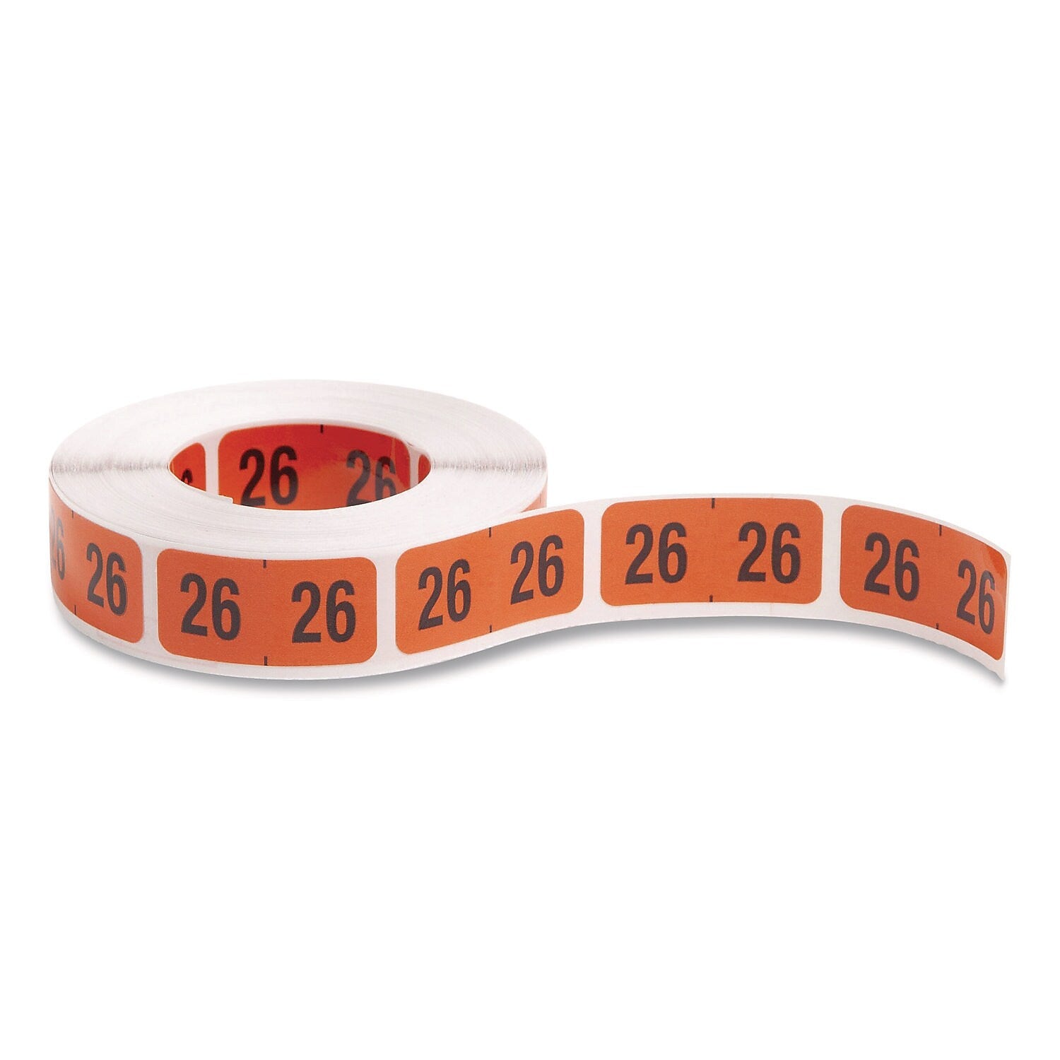 Smead Yearly End Tab File Folder Labels, 0.75" x 1.5", Orange, 500/Roll (68326)