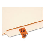 Smead Yearly End Tab File Folder Labels, 0.75" x 1.5", Orange, 500/Roll (68326)