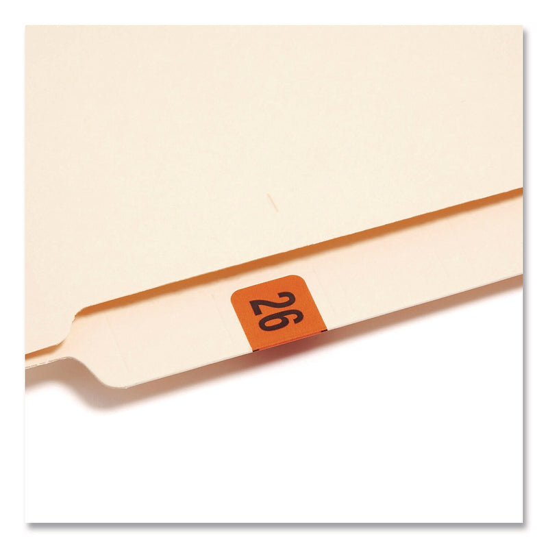 Smead Yearly End Tab File Folder Labels, 0.75" x 1.5", Orange, 500/Roll (68326)