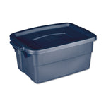 Rubbermaid Roughneck 12 Qt. Storage Box with Lid, Plastic, Dark Indigo Metallic (UNXRMRT030003)