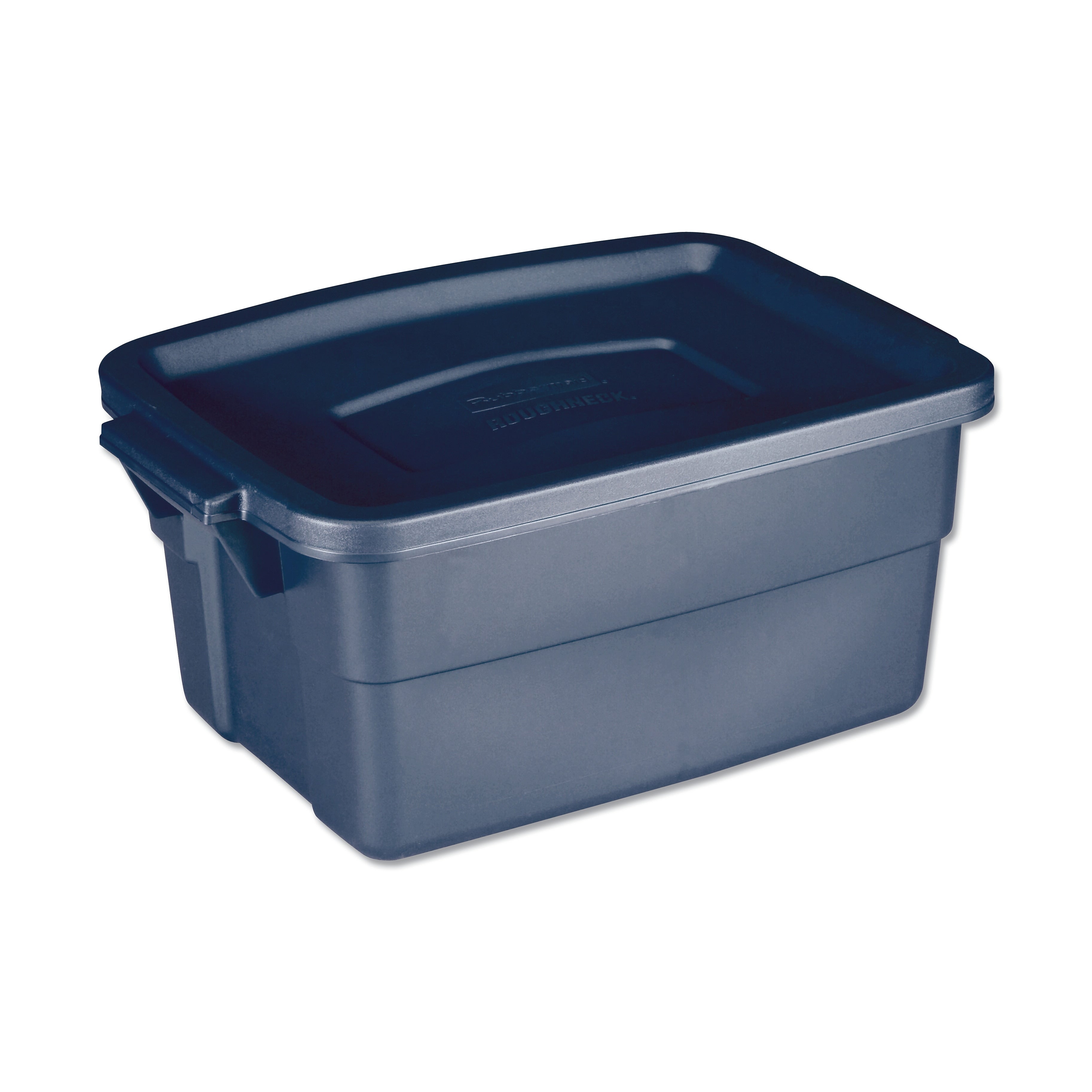 Rubbermaid Roughneck 12 Qt. Storage Box with Lid, Plastic, Dark Indigo Metallic (UNXRMRT030003)