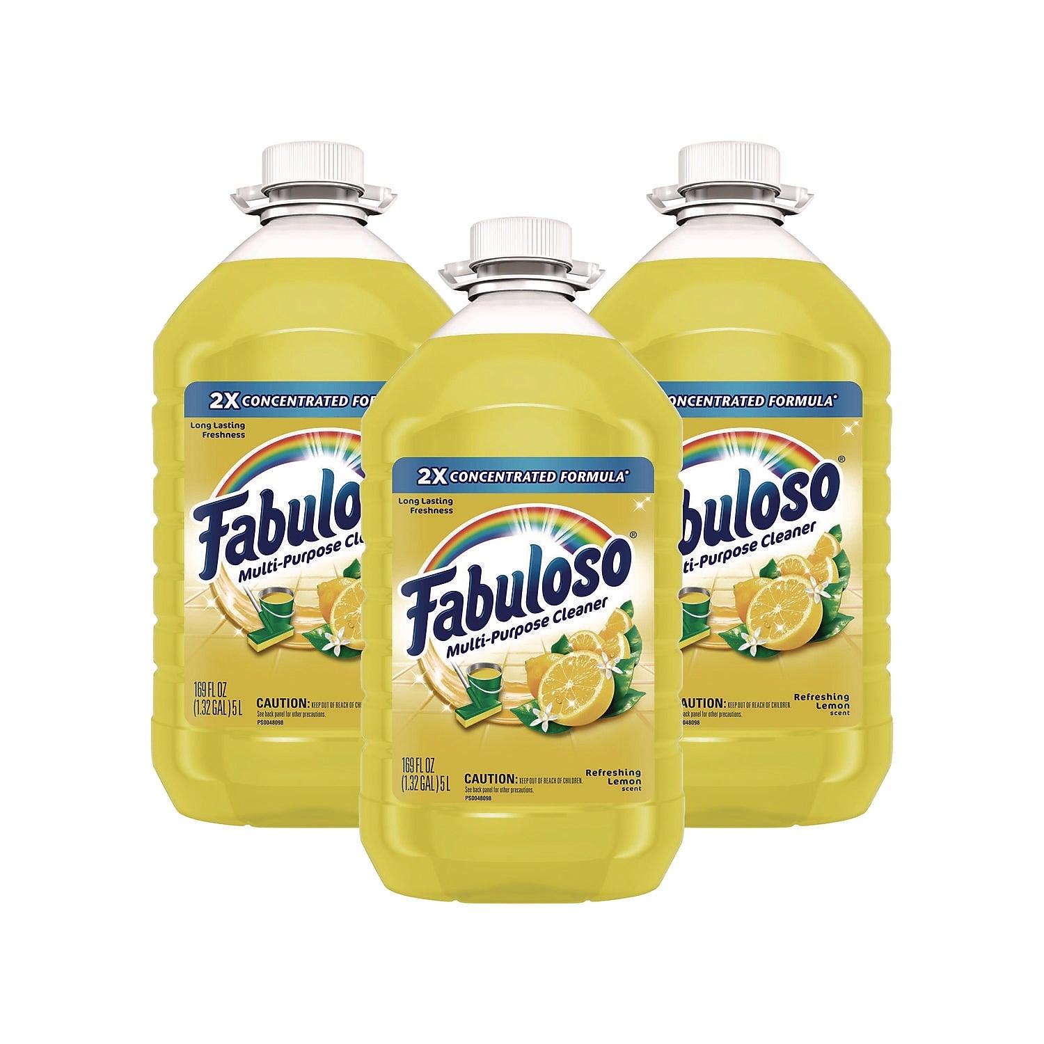 Fabuloso Multi-use Cleaner and Degreaser, Lemon Scent, 169 oz., 3/Carton (61037885)