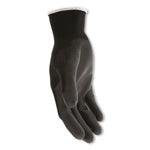 MCR Safety Polyurethane Coated Cut Protection Polyester Gloves, Large, 13 Gauge, Black, 12 Pairs (B96699L)