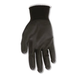 MCR Safety Polyurethane Coated Cut Protection Polyester Gloves, Large, 13 Gauge, Black, 12 Pairs (B96699L)