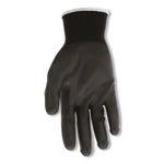 MCR Safety Polyurethane Coated Cut Protection Polyester Gloves, Medium, 13 Gauge, Black, 12 Pairs (B96699M)