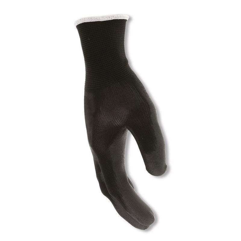 MCR Safety Polyurethane Coated Cut Protection Polyester Gloves, XL, 13 Gauge, Black, 12 Pairs (B96699XL)