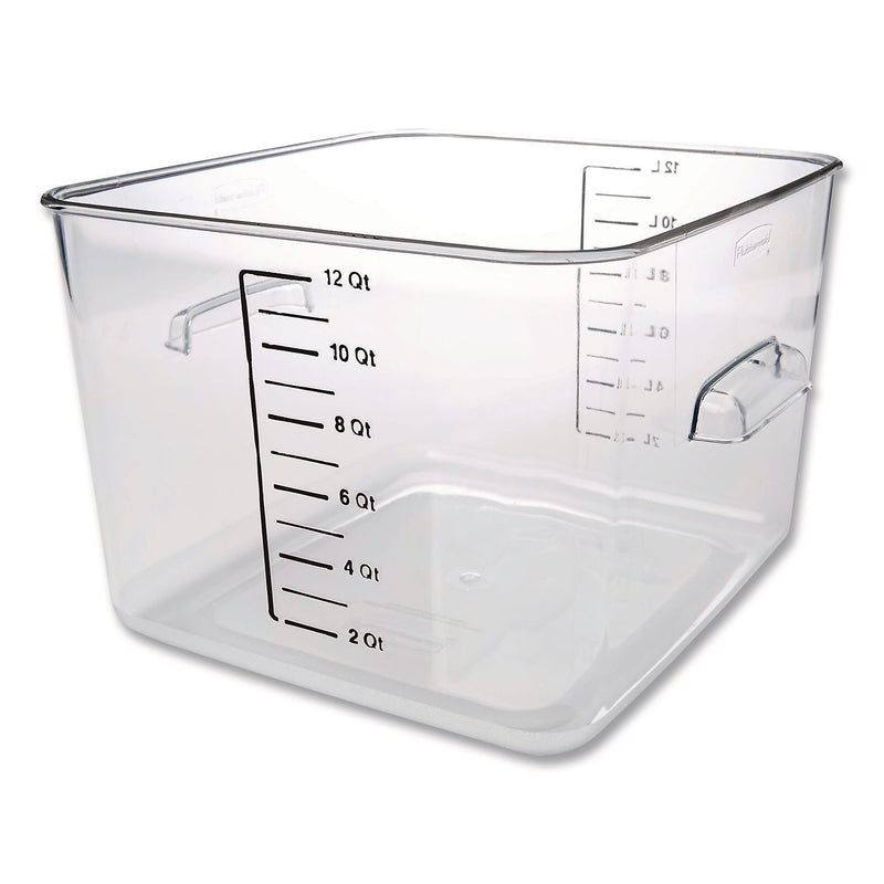 Rubbermaid Commercial Square Storage Containers, 12 qt. (FG631200CLR)