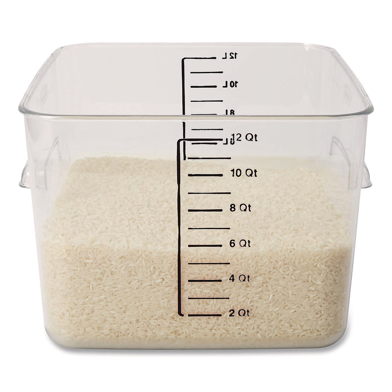 Rubbermaid Commercial Square Storage Containers, 12 qt. (FG631200CLR)