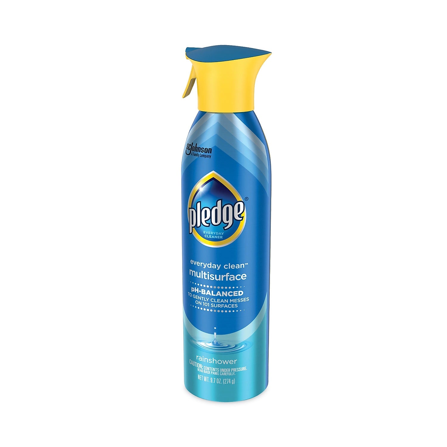 Pledge Multi-Surface Everyday Cleaner, Rainshower Scent, 9.7 oz., 6/Carton (336275)