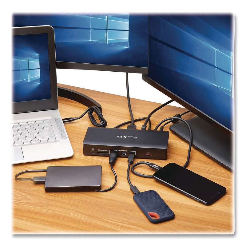 Tripp Lite Triple Display USB-C Docking Station for Laptop (TRPU442ABDOCK9)