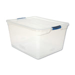 Rubbermaid Clever Store 71 Quart Basic Latch-Lid Container with Lid, Plastic, Clear (RMCC710000)