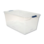 Rubbermaid Clever Store 95 Quart Basic Latch-Lid Container with Lid, Plastic, Clear (RMCC950001)