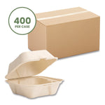 Vegware Nourish Molded Fiber Compostable Takeout Containers, 400/Carton (VW-HC6NFA)