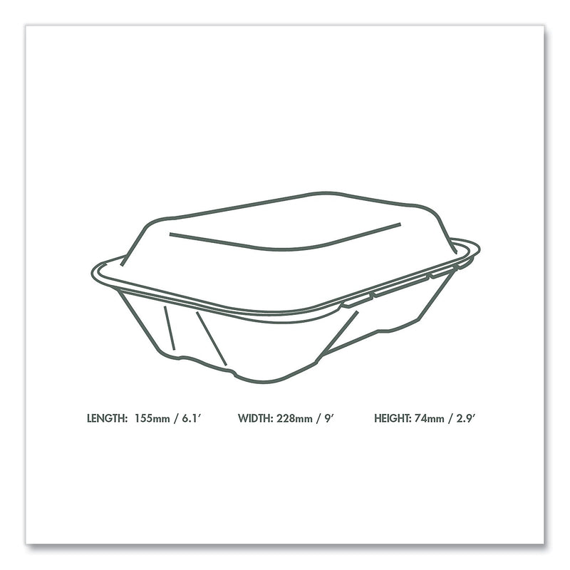 Vegware Nourish Molded Fiber Compostable Takeout Containers, 200/Carton (VW-HC96NFA)