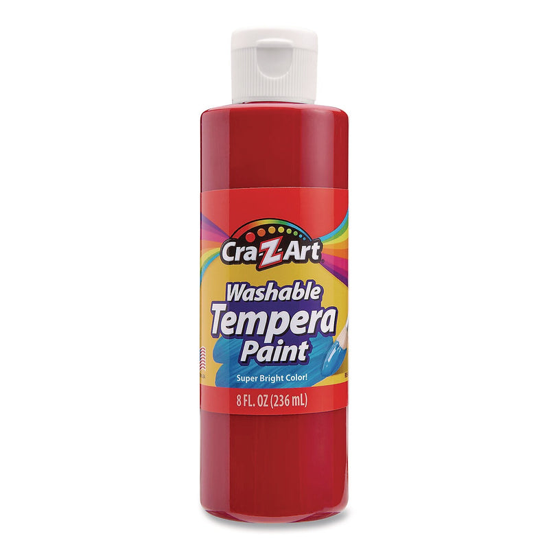 Cra-Z-Art Washable Tempera Paint, Assorted Colors, 8 oz., 10/Pack (01610)