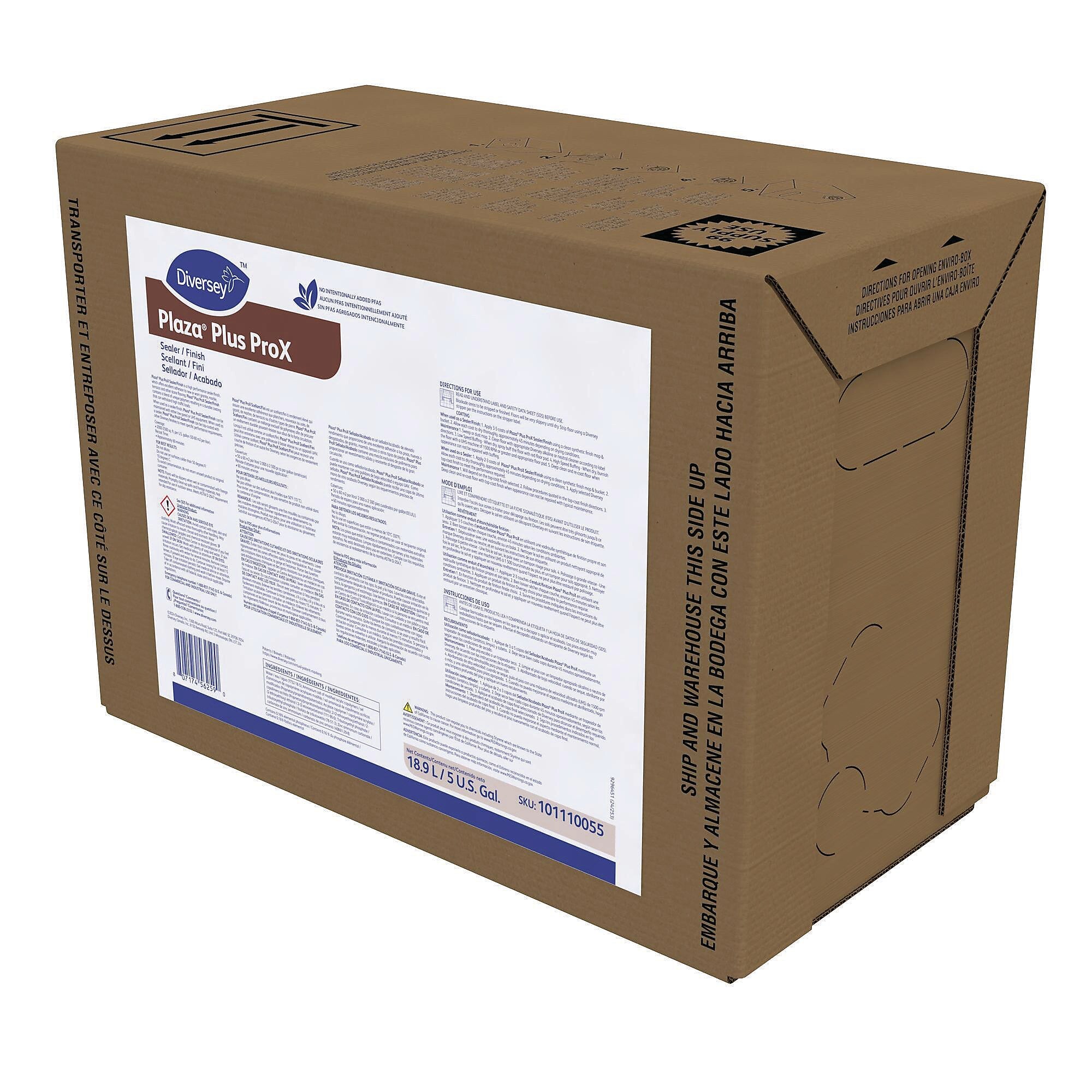 Diversey Plaza Plus ProX Floor Sealer, Ammonia Scent, 5 gal. (DVS101110055)