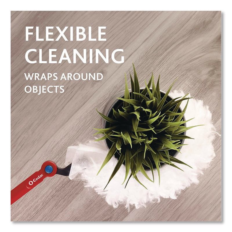 O-Cedar Flex and Catch Heavy Duty Duster Kit, White, 1 Duster Wand and 3 Refills, 6/Carton (172148CT)