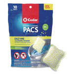 O-Cedar Cleaning PACS Floor Cleaner, Crisp Citrus Scent, 0.426 oz., 10/Pack, 8 Packs/Carton (FHD172400CT)