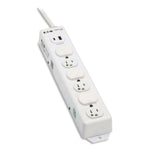 Tripp Lite by Eaton Safe-IT 6-Outlet Medical-Grade Power Strip, 2 ft., White (PS602HGUSB)