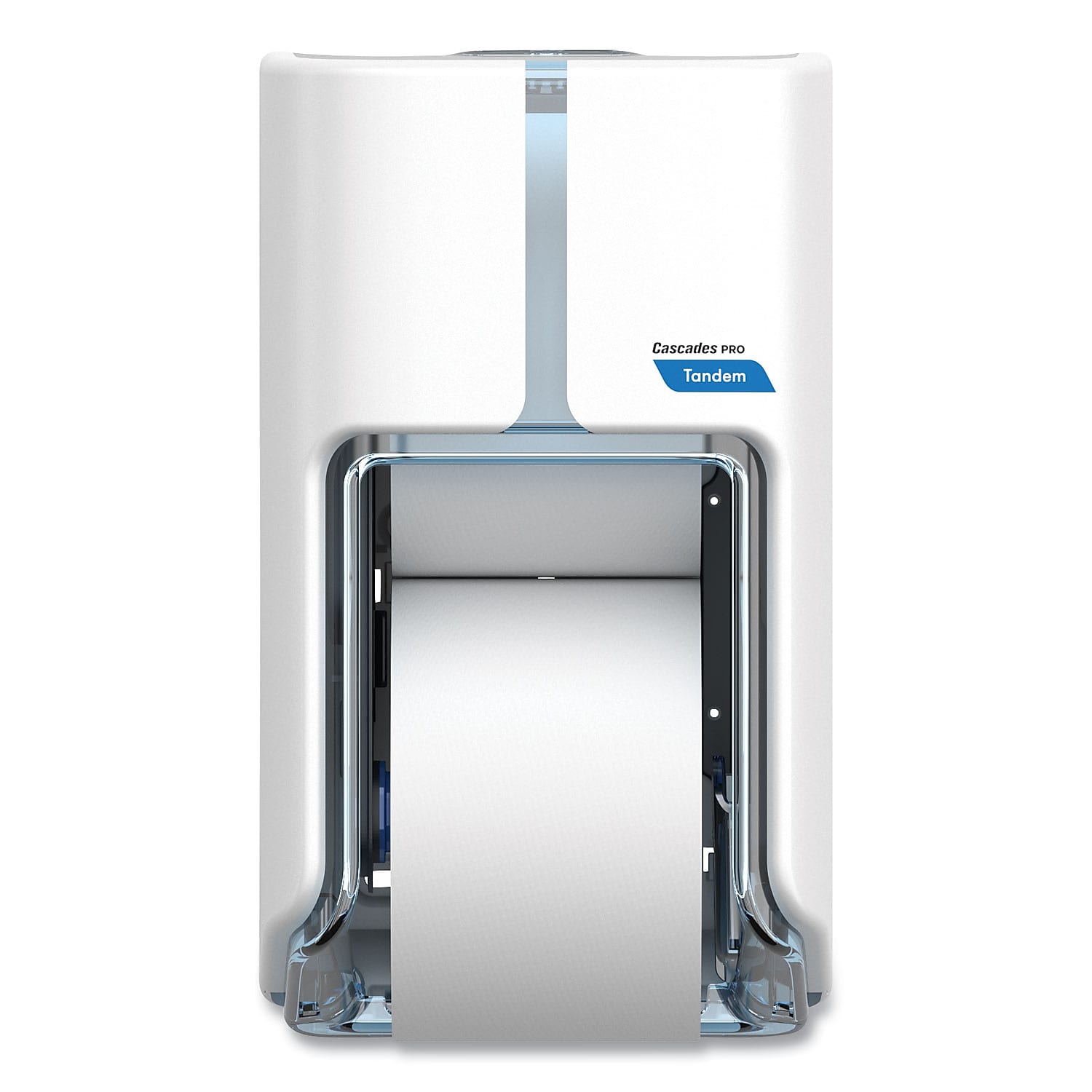 Cascades PRO Tandem No Touch High Capacity Toilet Paper Dispenser, White (C311)
