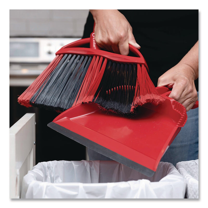 O-Cedar PowerCorner One Sweep LG Angled Broom & Step-On Dustpan, Multicolored (172134EA)