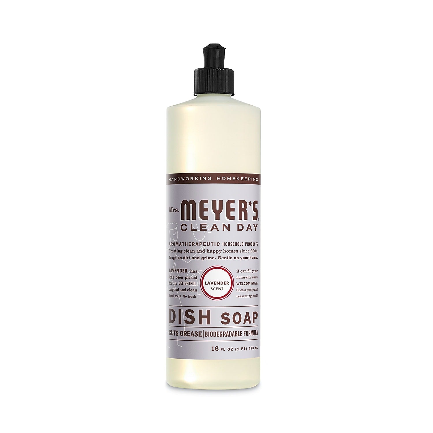 Mrs. Meyer's Clean Day Dish Soap, Lavender Scent, 16 oz., 6/Carton (SJN370041)