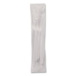 Dixie Individually Wrapped Polypropylene Fork/Knife/Teaspoon Set, Medium-Weight, White, 250 Sets/Carton (CMP26C)