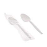 Pactiv Evergreen Fieldware Individually Wrapped Polypropylene Tea Spoons, Medium-Weight, White, 1,000 Pieces/Carton (FKSWCH)