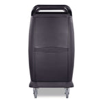 Boardwalk 3-Shelf Polypropylene Mobile Bussing Cart with Four Swivel Wheels, Black (CC203603)