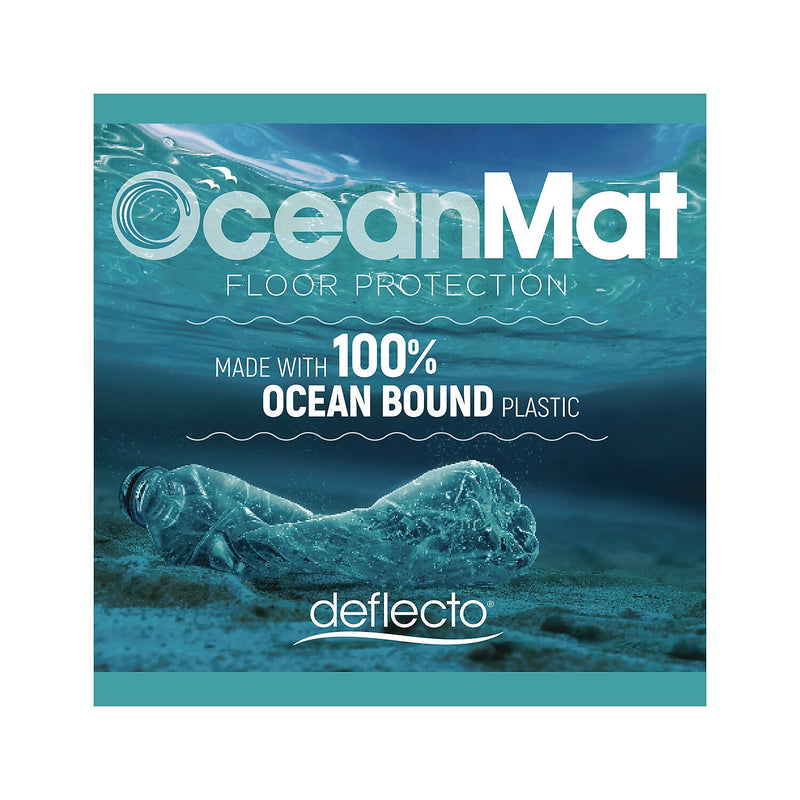 Deflect-O Oceanmat Hard Floor Chair Mat with Lip, 45" x 53", Clear Plastic (CM2G232OCB)