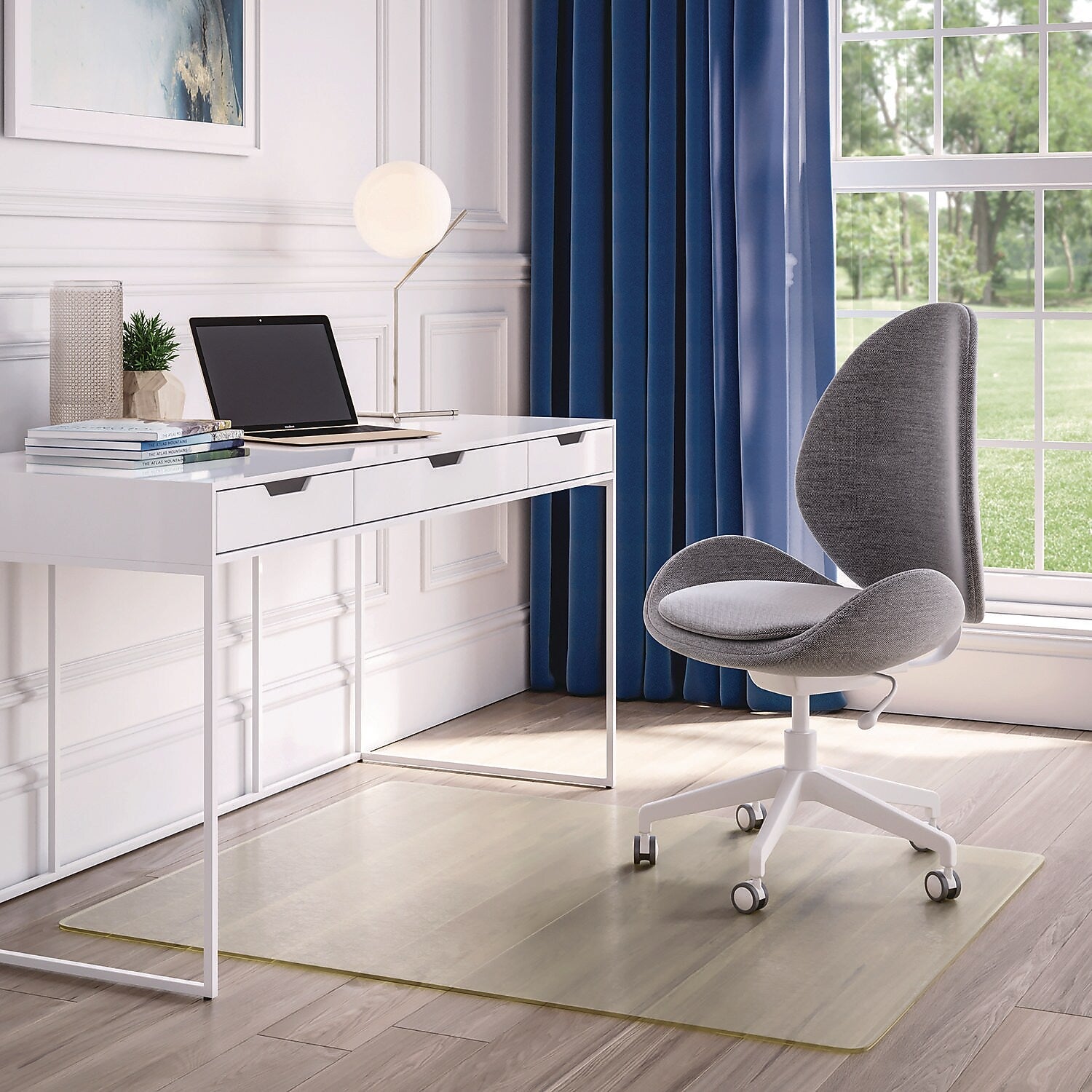 Deflect-O Oceanmat Hard Floor Chair Mat, 46" x 60", Clear Plastic (CM2G442FOCB)