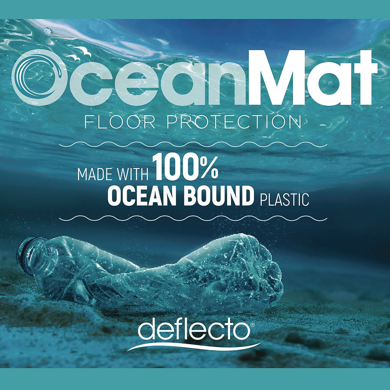 Deflect-O Oceanmat Hard Floor Chair Mat, 46" x 60", Clear Plastic (CM2G442FOCB)