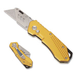 AbilityOne SKILCRAFT General Purpose Folding Utility Knife, Gold (5110-01-719-4843)