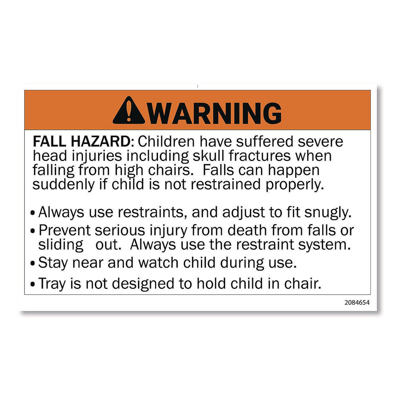 Rubbermaid Commercial Plastic Kids Sturdy High Chair Youth Seat with Casters, Black (FG780508BLA)
