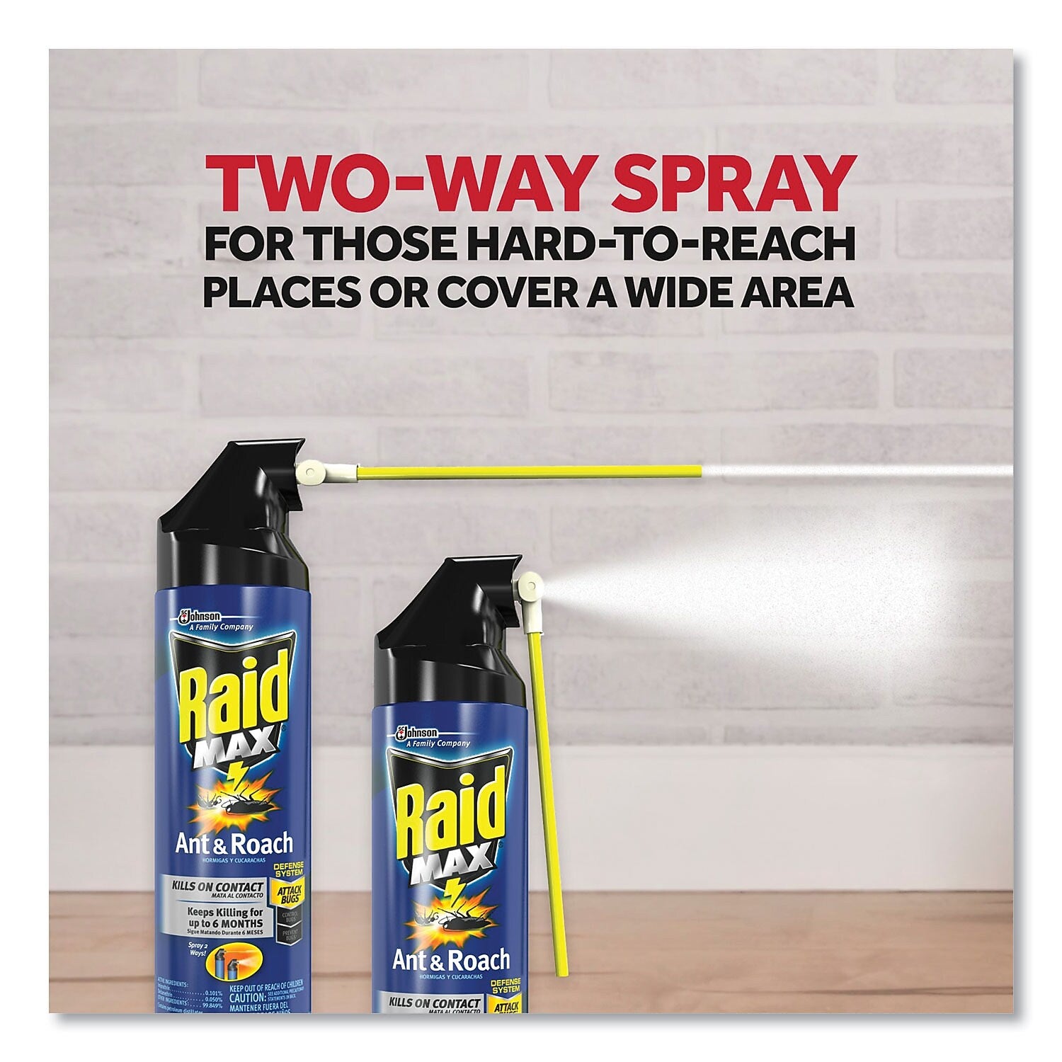 Raid Aerosol Spray for Ants & Roaches, 14.5 oz., 6/Carton (345742)