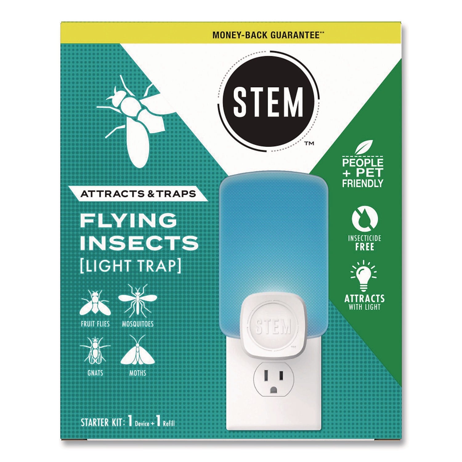 SC Johnson STEM Light Trap with Refill for Insects, 4/Carton (372853)