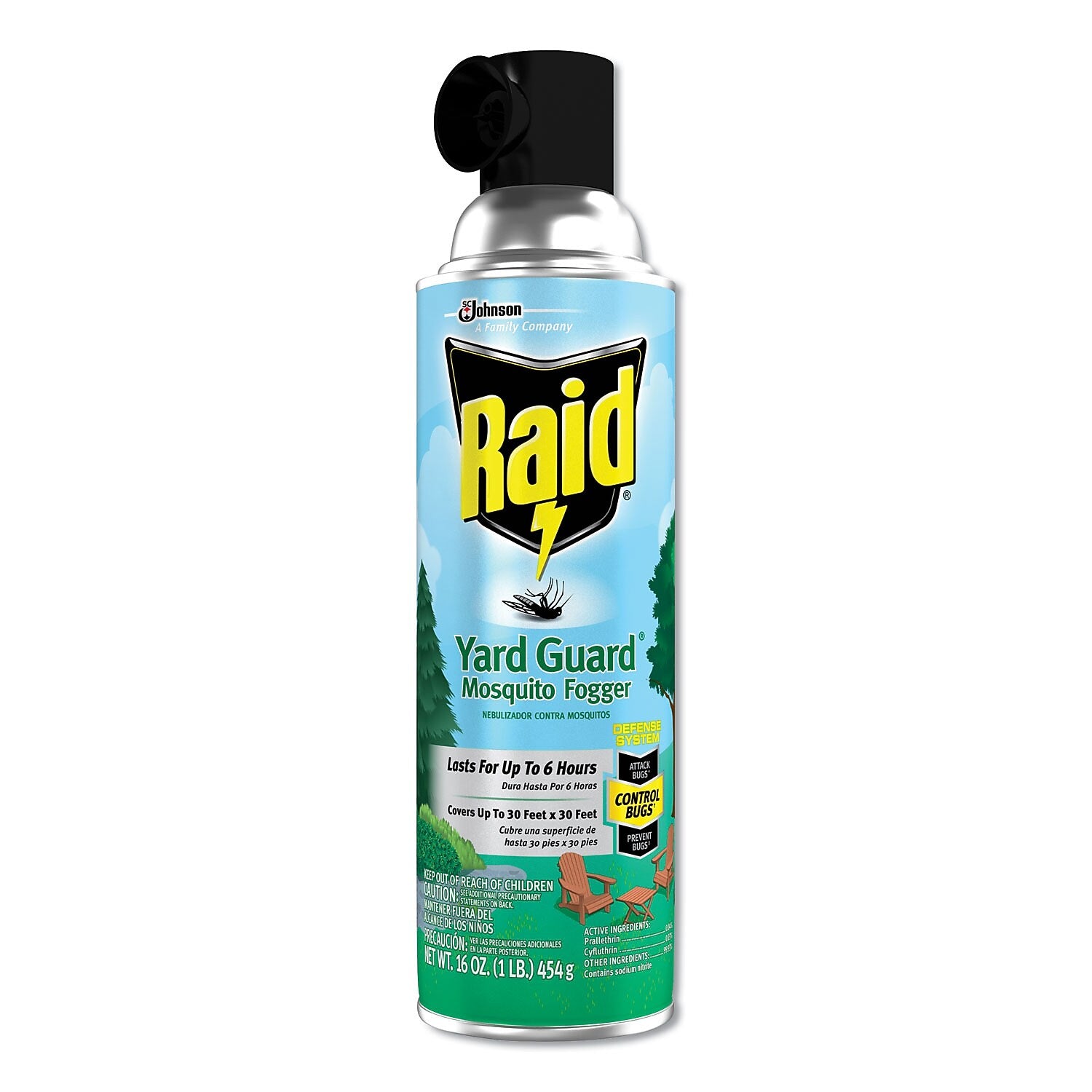 Raid Yard Guard Fogger Aerosol Spray for Insects, 16 oz., 12/Carton (377977)