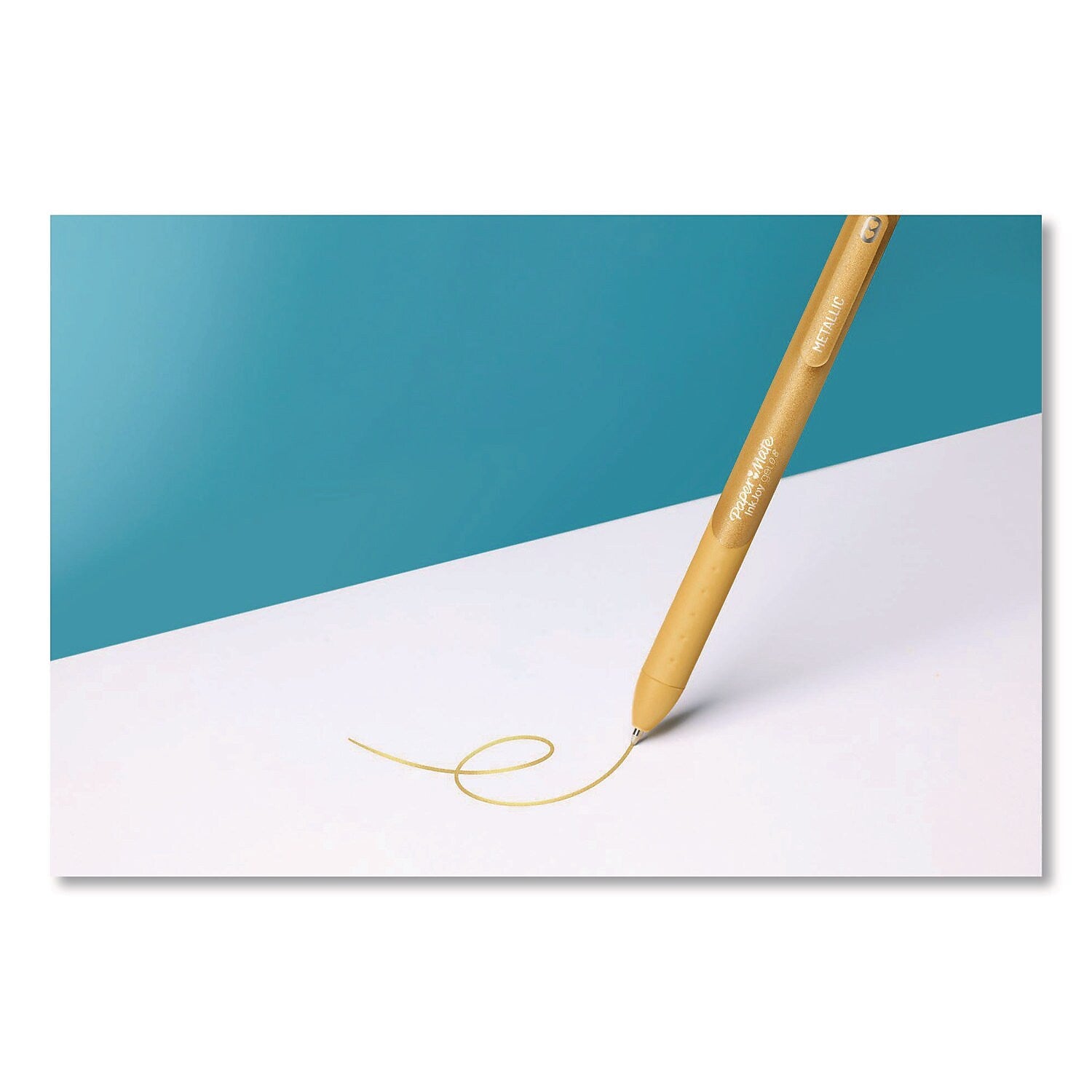 Paper Mate InkJoy Metallic Retractable Gel Pen, Medium Point, 0.8mm, Assorted Colors, 10/Pack (2208638)