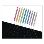 Paper Mate InkJoy Metallic Retractable Gel Pen, Medium Point, 0.8mm, Assorted Colors, 10/Pack (2208638)