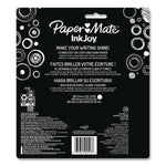 Paper Mate InkJoy Metallic Retractable Gel Pen, Medium Point, 0.8mm, Assorted Colors, 10/Pack (2208638)