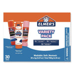 Elmer's Washable Removable Glue Stick Variety Pack, 0.21 oz., Clear, 30/Pack (2213791)