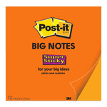 Post-it Big Notes Super Sticky Notes, 11" x 11", Orange, 30 Sheets/Pad (BN11O)