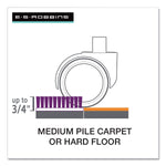 ES Robbins Floor+Mate Carpet & Hard Floor Chair Mat, 46" x 48", Designed for Medium-Pile Carpet, Clear (ESR121442)