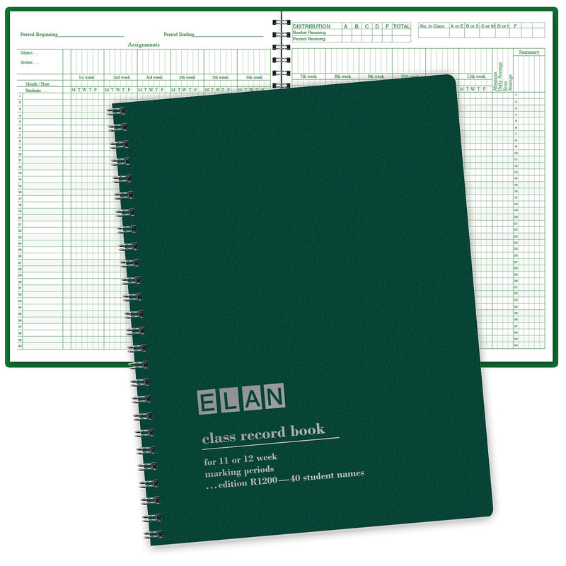 ELAN Undated Class Record Book, 8.5" x 11", 50/Pack (R1200-CP)