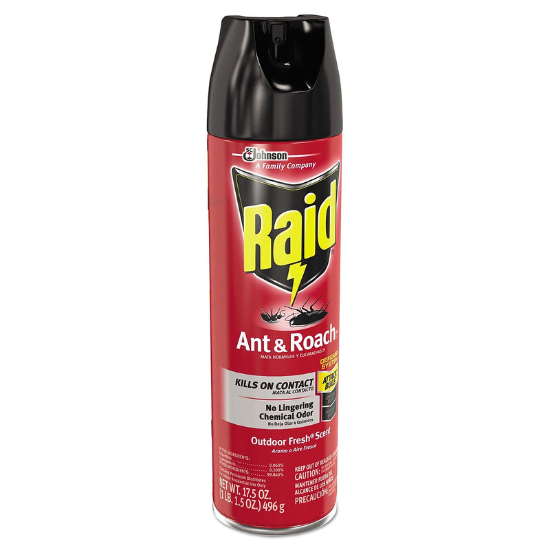 Raid Aerosol Spray for Ants & Roaches, Outdoor Fresh Scent, 17.5 oz. (366000EA)
