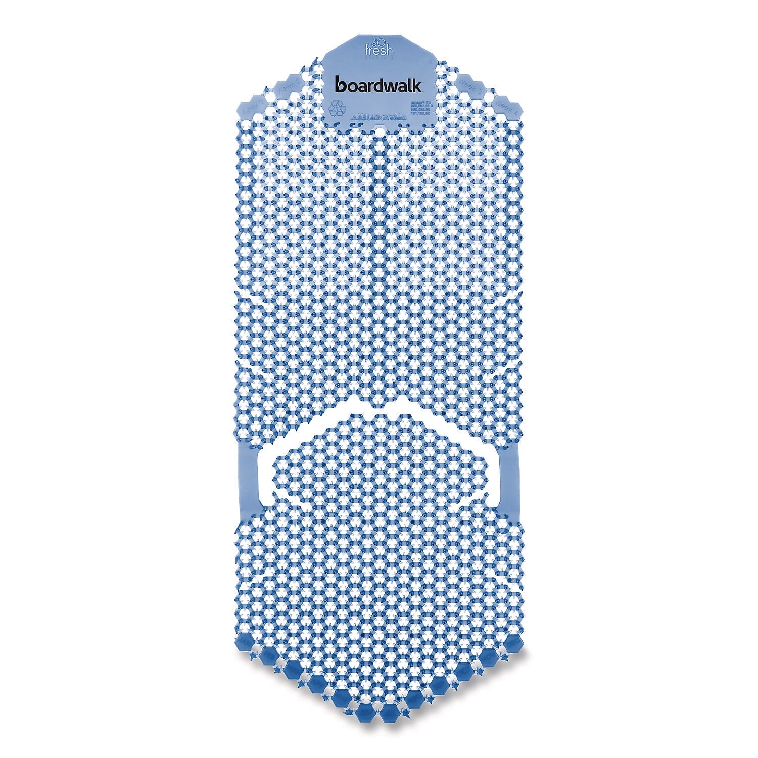 Boardwalk Vertical Anti-Splash Urinal Screen, Cotton Blossom Scent, Blue, 6/Carton (TSU-P-006I006I-06-AAS80)