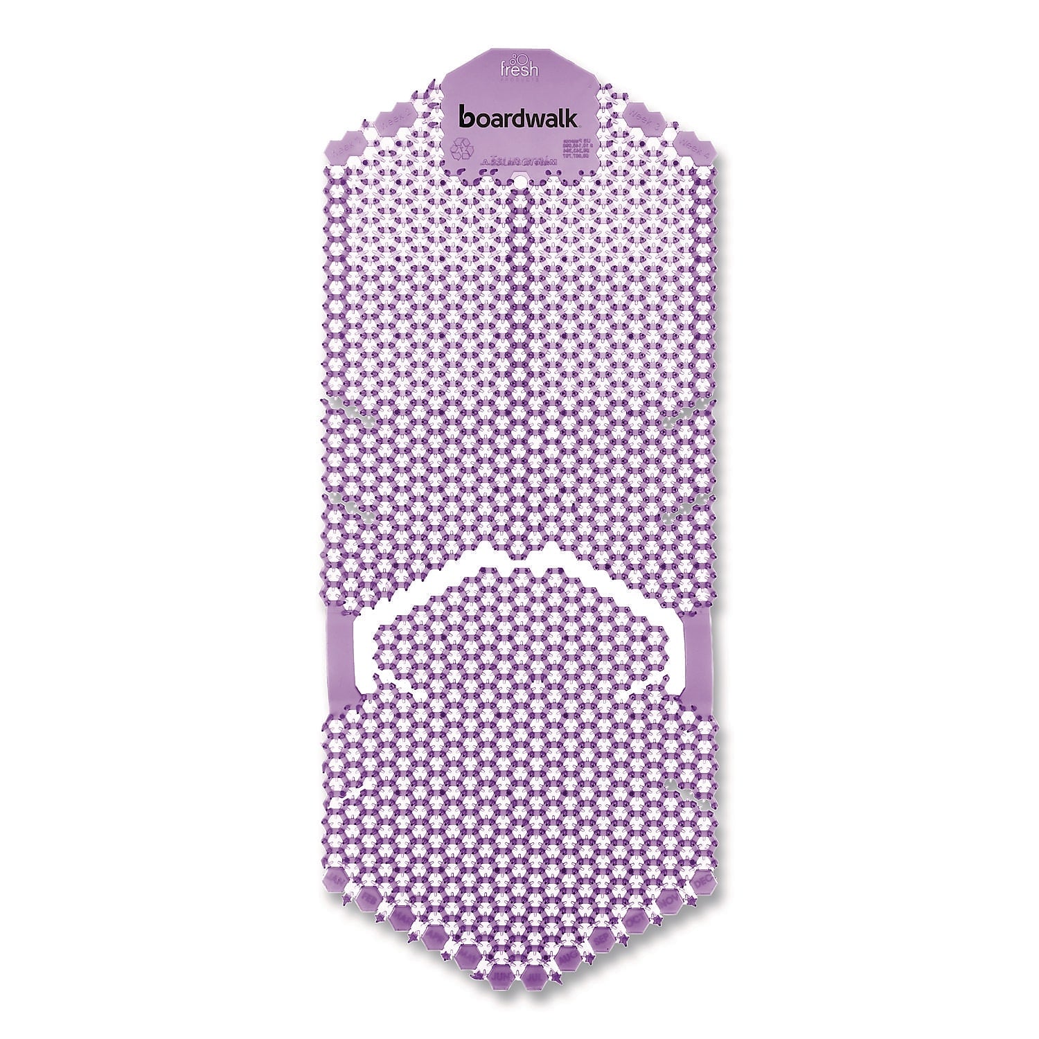 Boardwalk Vertical Anti-Splash Urinal Screen, Lavender Scent, Purple, 6/Carton (TSU-P-006I006I-11-AAS80)