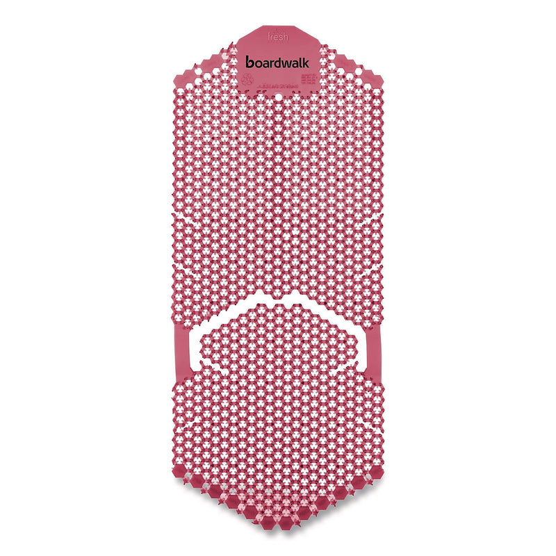 Boardwalk Vertical Anti-Splash Urinal Screen, Spiced Apple Scent, Red, 6/Carton (TSU-P-006I006I-01-AAS80)